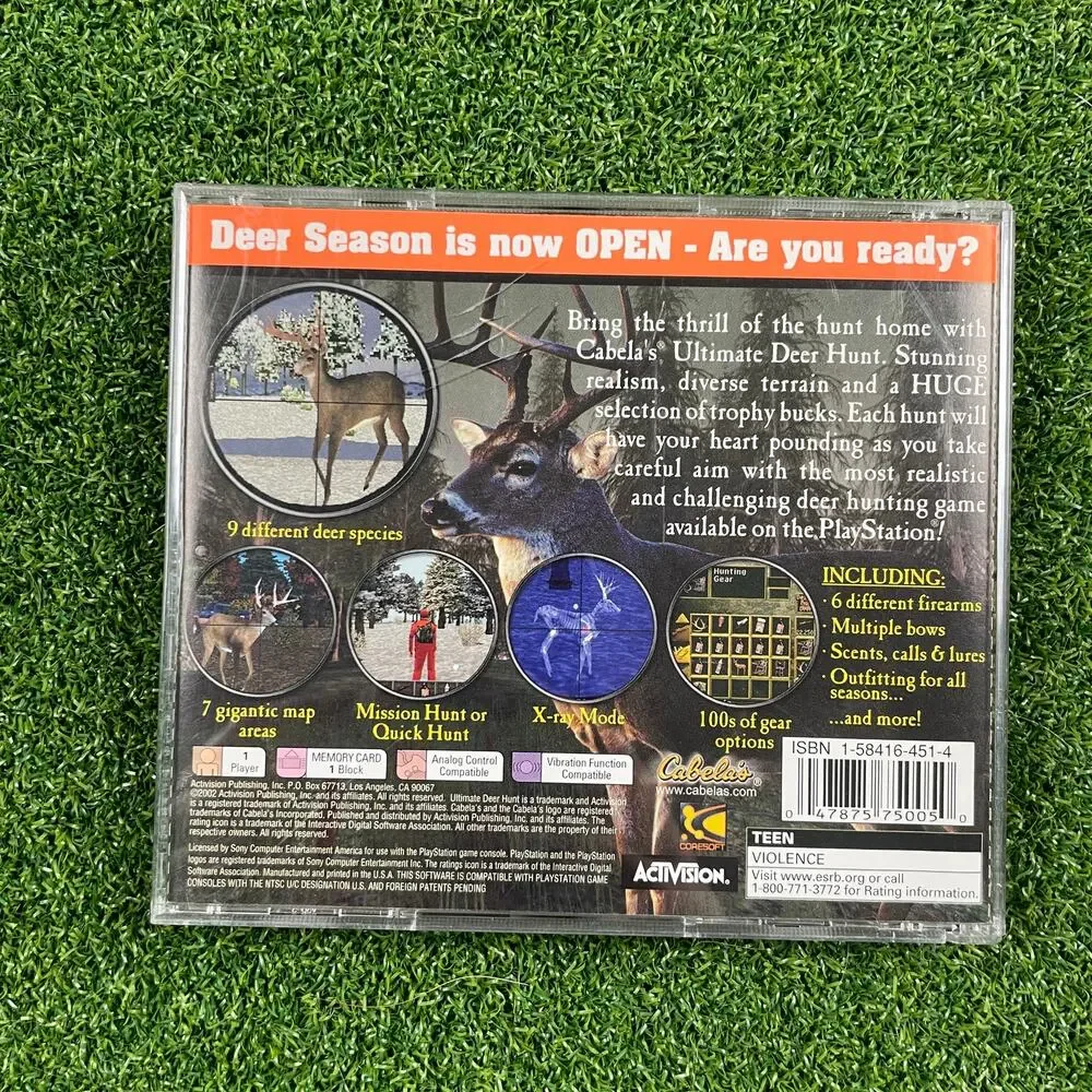 Cabela's Ultimate Deer Hunt Open Season (PlayStation 1, 2002) PS1